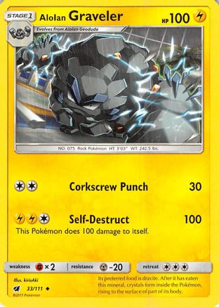 Alolan Graveler 33/111 - SM  Crimson Invasion - Poke-Collect