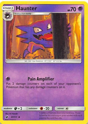 Haunter 37/111 - SM  Crimson Invasion Reverse Holofoil - Poke-Collect