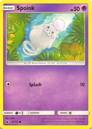 Spoink 41/111 - Crimson Invasion Reverse Holofoil - Poke-Collect