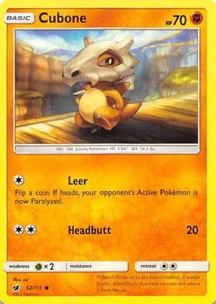 Cubone 52/111 - SM  Crimson Invasion - Poke-Collect
