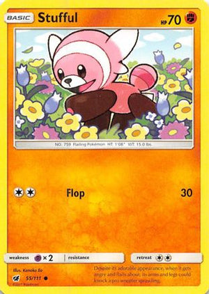 Stufful 55/111 - Crimson Invasion Reverse Holofoil - Poke-Collect