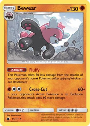 Bewear 56/111 - Crimson Invasion Holofoil - Poke-Collect