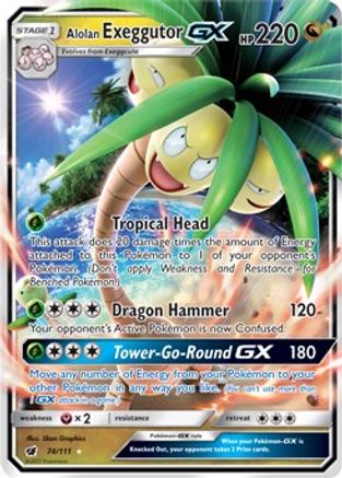 Alolan Exeggutor-GX 74/111 - Crimson Invasion Holofoil - Poke-Collect
