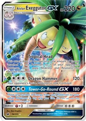 Alolan Exeggutor GX 74/111 - SM  Crimson Invasion Holofoil