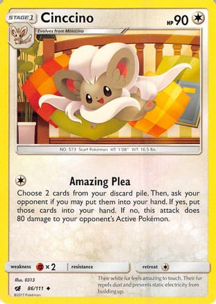 Cinccino 86/111 - SM  Crimson Invasion - Poke-Collect