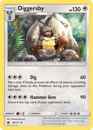 Diggersby 88/111 - SM  Crimson Invasion - Poke-Collect