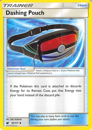 Dashing Pouch 92/111 - SM  Crimson Invasion Reverse Holofoil - Poke-Collect
