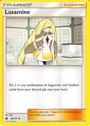 Lusamine 96/111 - Crimson Invasion Reverse Holofoil - Poke-Collect