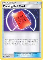 Peeking Red Card 97/111 - SM  Crimson Invasion Reverse Holofoil - Poke-Collect