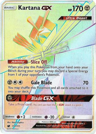 Kartana GX (Secret) 117/111 - SM  Crimson Invasion Holofoil - Poke-Collect