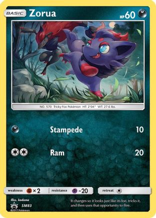 Zorua SM83/248 - SM Black Star Promos Holofoil - Poke-Collect