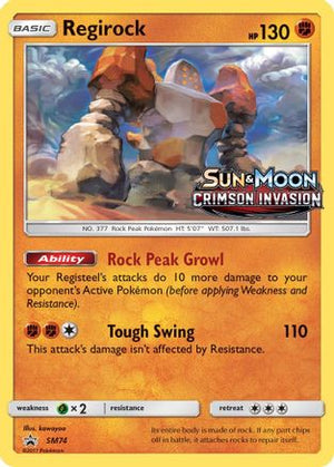 Regirock SM74/248 - SM Black Star Promos Holofoil - Poke-Collect