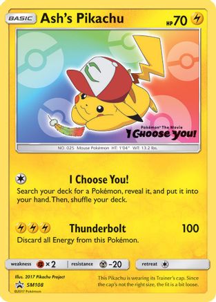 Ash's Pikachu SM108/248 - SM Black Star Promos - Poke-Collect