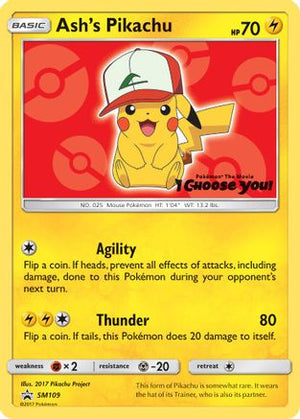 Ash's Pikachu SM109/248 - SM Black Star Promos - Poke-Collect