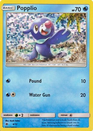 Popplio - 4/12 4/12 - McDonalds Promos 2017 Holofoil - Poke-Collect