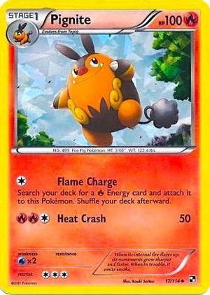 Pignite - 17/114 (Cracked Ice Holo) 17 - Miscellaneous Cards & Products Holofoil - Poke-Collect