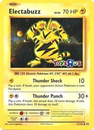 Electabuzz - 41/108 (Toys R Us Promo) 41 - Miscellaneous Cards & Products Holofoil - Poke-Collect