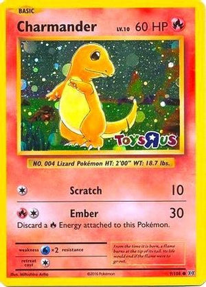 Charmander - 9/108 (Toys R Us Promo) 9 - Miscellaneous Cards & Products Holofoil