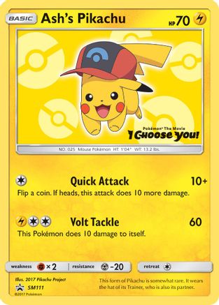 Ash's Pikachu SM111/248 - SM Black Star Promos - Poke-Collect