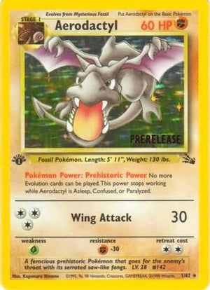 Aerodactyl (Prerelease) 1 - WoTC Promo 1st Edition Holofoil