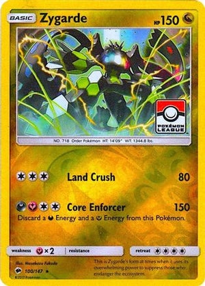Zygarde - 100/147 (Pokemon League) 100 - League & Championship Cards Reverse Holofoil - Poke-Collect