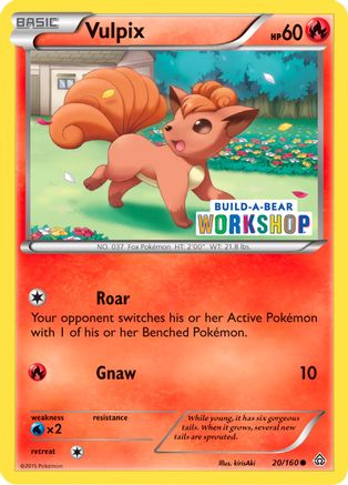 Vulpix - 20/160 (Build-A-Bear Workshop Exclusive) 20 - Miscellaneous Cards & Products - Poke-Collect