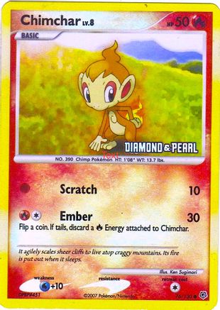 Chimchar - 76/130 [Diamond & Pearl] 76 - Burger King Promos Reverse Holofoil - Poke-Collect