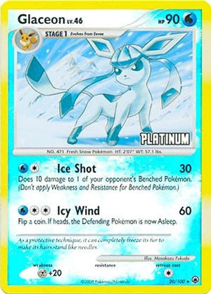 Glaceon - 20/100 [Platinum] 20 - Burger King Promos Reverse Holofoil - Poke-Collect