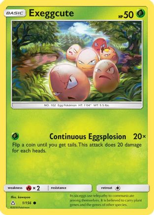 Exeggcute 1/156 - Ultra Prism Reverse Holofoil - Poke-Collect
