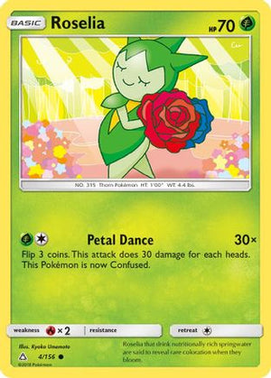 Roselia 4/156 - Ultra Prism Reverse Holofoil - Poke-Collect