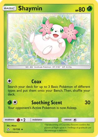 Shaymin (15) 15/156 - SM  Ultra Prism Holofoil - Poke-Collect