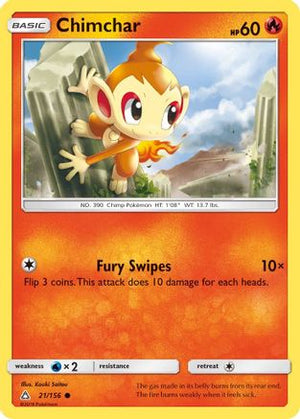 Chimchar 21/156 - Ultra Prism Reverse Holofoil