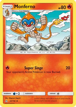 Monferno 22/156 - Ultra Prism Reverse Holofoil - Poke-Collect