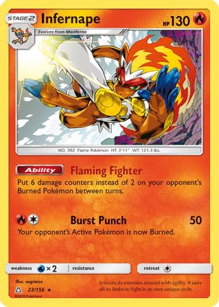 Infernape 23/156 - SM  Ultra Prism Holofoil - Poke-Collect