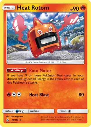 Heat Rotom 24/156 - SM  Ultra Prism Reverse Holofoil - Poke-Collect