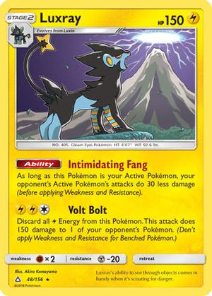 Luxray 48/156 - SM  Ultra Prism Reverse Holofoil