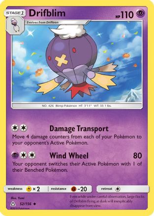 Drifblim 52/156 - SM  Ultra Prism - Poke-Collect
