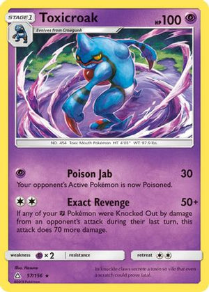 Toxicroak 57/156 - Ultra Prism Reverse Holofoil - Poke-Collect