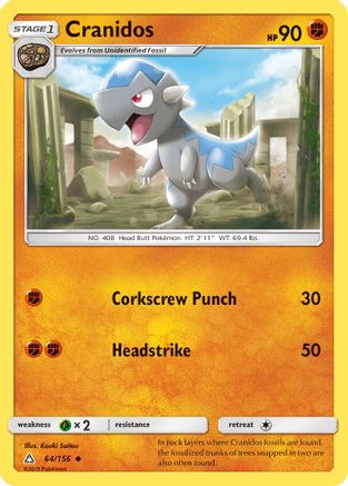 Cranidos 64/156 - SM  Ultra Prism - Poke-Collect