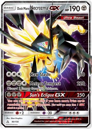 Dusk Mane Necrozma-GX 90/156 - Ultra Prism Holofoil - Poke-Collect