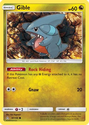 Gible (97) 97/156 - SM  Ultra Prism - Poke-Collect