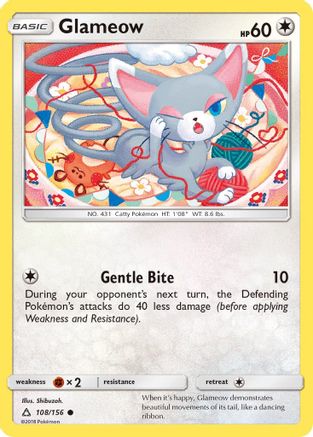 Glameow 108/156 - SM  Ultra Prism - Poke-Collect