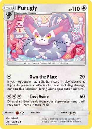 Purugly 109/156 - SM  Ultra Prism - Poke-Collect