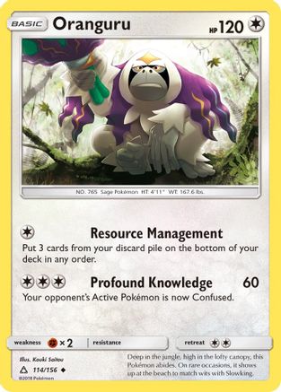 Oranguru 114/156 - SM  Ultra Prism Reverse Holofoil - Poke-Collect