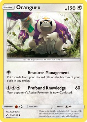 Oranguru 114/156 - SM  Ultra Prism Reverse Holofoil - Poke-Collect