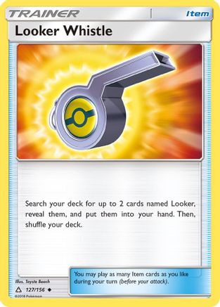Looker Whistle 127/156 - SM  Ultra Prism Reverse Holofoil - Poke-Collect