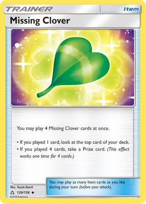Missing Clover 129/156 - Ultra Prism Reverse Holofoil - Poke-Collect