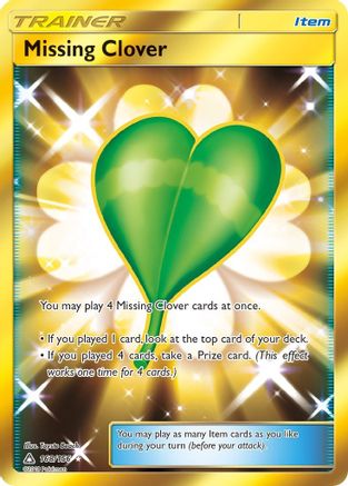 Missing Clover (Secret Rare) 168/156 - SM  Ultra Prism Holofoil - Poke-Collect