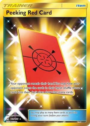 Peeking Red Card 169/156 - Ultra Prism Holofoil - Poke-Collect