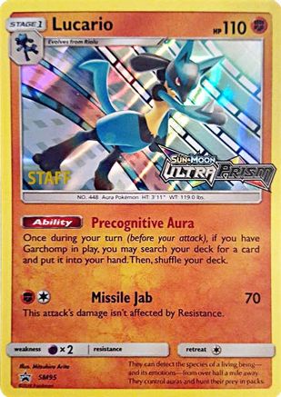 Lucario - SM95 (Prerelease) [Staff] SM95 - SM Promos - Poke-Collect